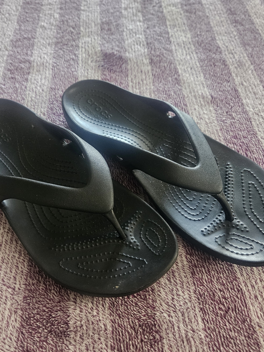 Crocs Black Flip Flops